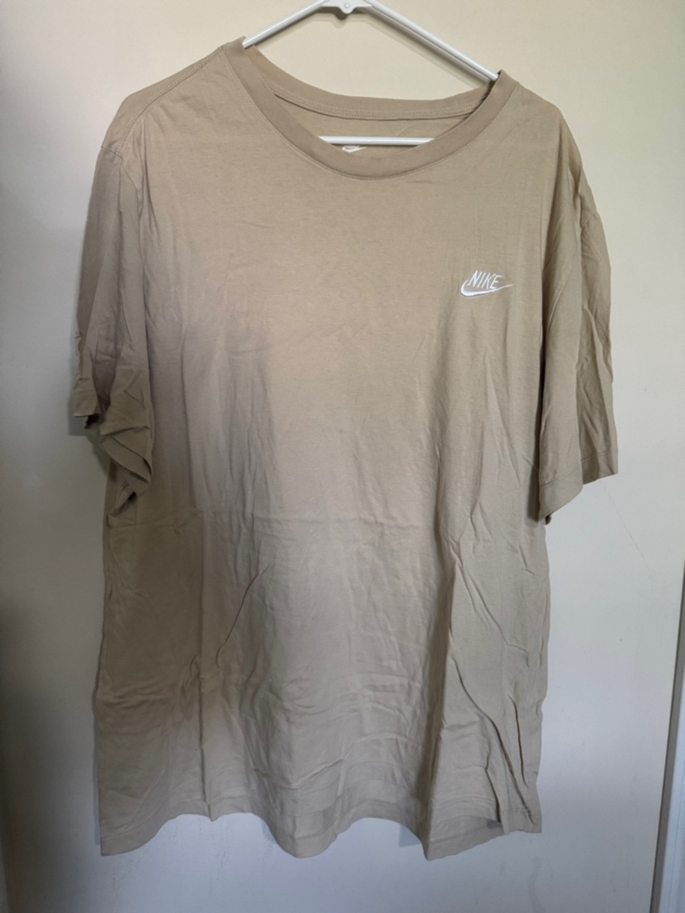 Nike Beige Short-Sleeve Logo Tee